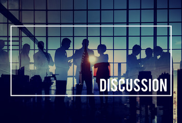 Discussion Connection Negotiate City Business Concept