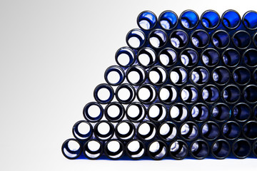 blue plastic pipes