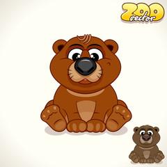 Obraz na płótnie Canvas Cartoon Bear. Vector Character