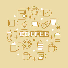 coffee minimal outline icons