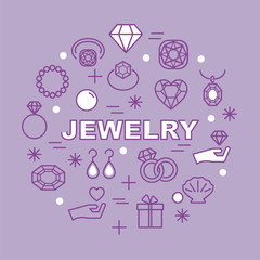 jewelry minimal outline icons