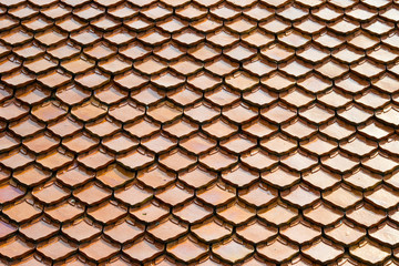 Old temple roof background