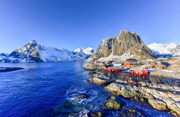 Crédence de cuisine en verre imprimé Reinefjorden Hamnoy - Lofoten Island, Norway