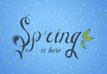 Spring vector typographic poster and logo.