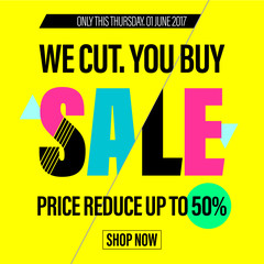 Vector spring sale fashion poster with title