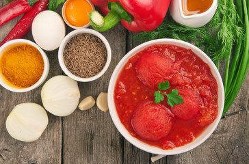 Ingredients for cooking healthy food