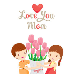 Love You Mom, Mother’s Day, Giving, Tulip, Love, Baby