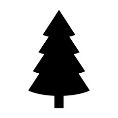 Obraz premium Evergreen conifer / pine tree flat stylized icon for apps and websites