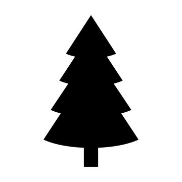 Evergreen conifer / pine tree flat stylized icon for apps and websites