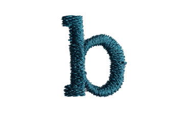 Embroidery Designs alphabet b isolate on white background