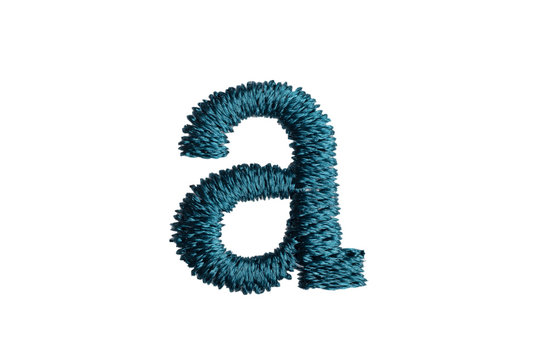 Embroidery Designs alphabet a isolate on white background