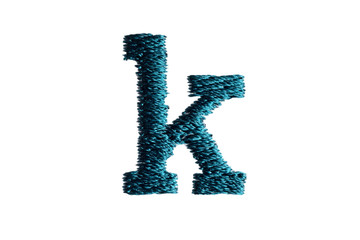 Embroidery Designs alphabet k isolate on white background