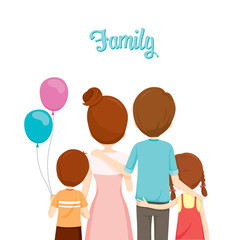 Obraz na płótnie Canvas Happy Family Hugging Together, Family, Embracing, Hugging, Parent, Offspring, Love, Relationship