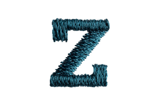 Embroidery Designs alphabet Z isolate on white background