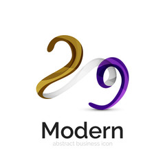 Ribbon swirl business logo