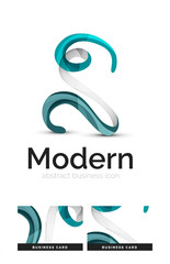 Ribbon swirl business logo