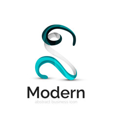 Ribbon swirl business logo