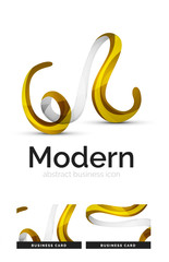 Fototapeta na wymiar Ribbon swirl business logo