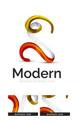 Obraz premium Ribbon swirl business logo