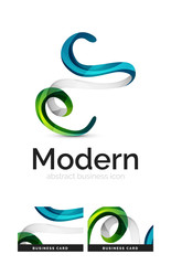 Obraz premium Ribbon swirl business logo