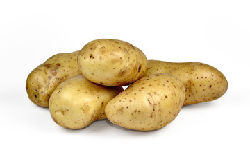Potatoes isolated on white