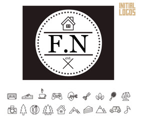 FN Initial Logo for your startup venture