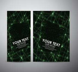 Abstract green shining line. Graphic resources design template. Vector illustration