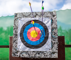 Targets at a bow shooting range