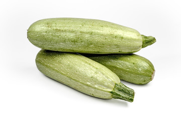 Fresh zucchini isolated on white
