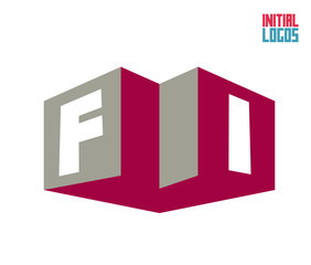 Fototapeta premium FI Initial Logo for your startup venture