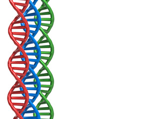 colorful dna structure on white background