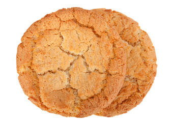 Baked biscuit on white