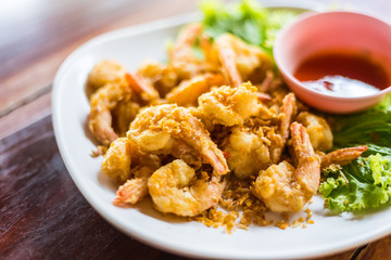 Shrimp with garlic pepper