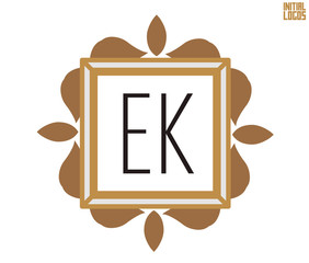 EK Initial Logo for your startup venture