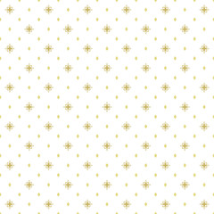 Seamless geometric modern vector pattern. Fine ornament with golden dotted elements