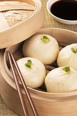 Chinese meal of baozi also known as dim sun