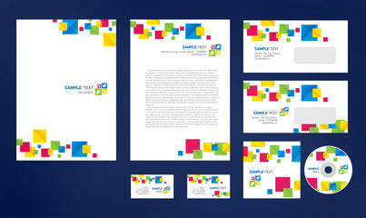 Professional corporate identity creative design brandbook colored