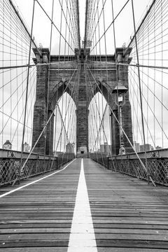 Famous Brooklyn Bridge in New York City