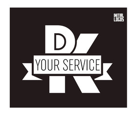 Fototapeta premium DK Initial Logo for your startup venture
