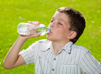 Child drinking water