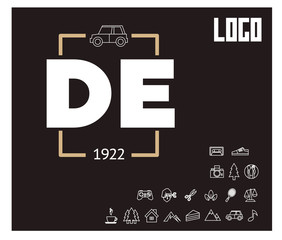 DE Initial Logo for your startup venture