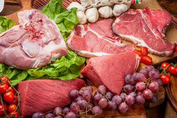 Food cousine meat composition, ingredient for eating