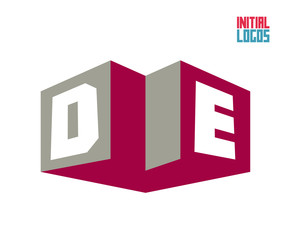 Fototapeta premium DE Initial Logo for your startup venture