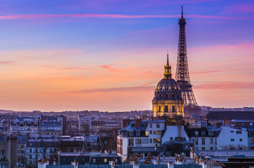 Fototapeta na wymiar Sunset in Paris