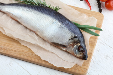 Herring with onion and rosemary