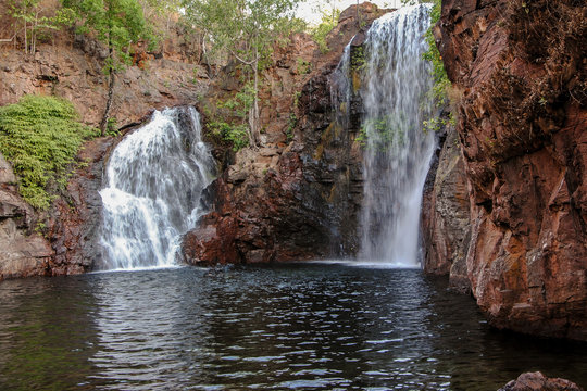 Fototapeta Florence falls and plunge pool in Litchfield National Park  Batchelor, Northern Territory, Australia