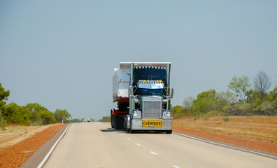 oversized truck on highway  Stuart highway, Northern Territory, Australia © ssmalomuzh