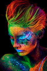 close up UV portrait