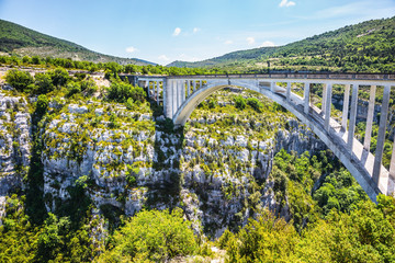 The white bridge over tributary of Artuby