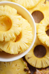 pineapple. details of fresh pineapple